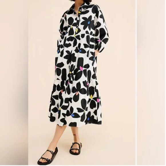 Anthropologie Maeve Bettina Midi Shirt Dress size M - Picture 1 of 7